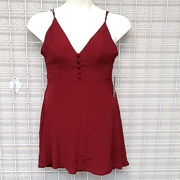 Lulus Dresses & Skirts - New With Tags Lulus A-line Faux Button Front Mini Dress Size S